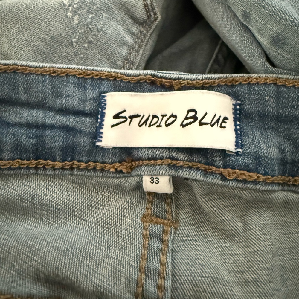 Blue Skinny Jeans with Classic Contrast Stitching